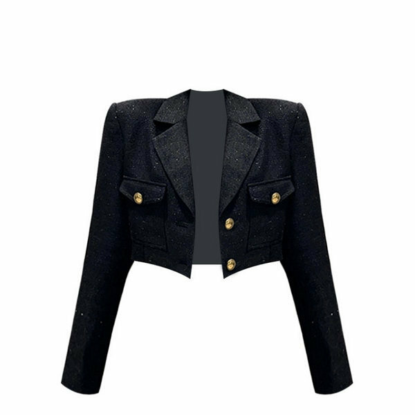 Hot selling short jacket (black size S-L) (please contact customer service to confirm the delivery size after placing the order)