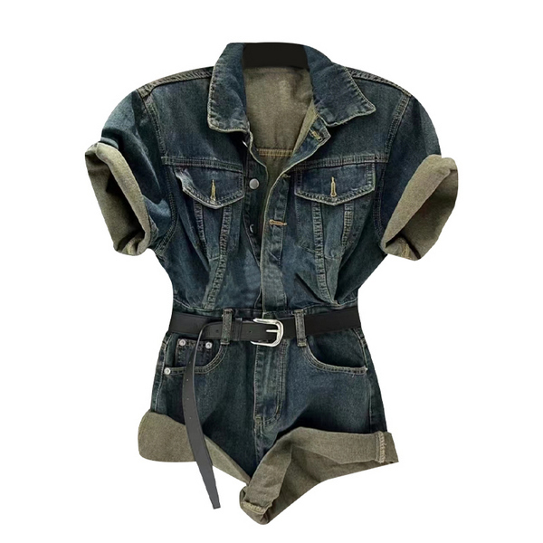 Hot selling denim jumpsuit (picture color S-L) (please contact customer service to confirm the delivery size after placing the order)
