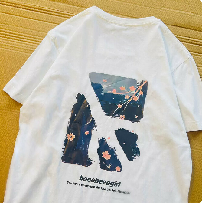Cotton short-sleeved T-shirt for men and women (white size: S-4XL) (contact customer service to confirm the shipping size after placing an order)