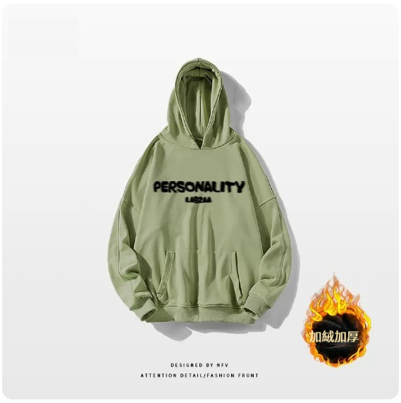 新款連帽衛衣【M-3XL】【抹茶綠-加絨加厚】(下單後聯絡客服確認發貨尺碼) 