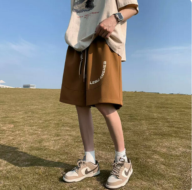 熱賣運動寬鬆短褲（咖色M-5XL）（下單后聯繫客服確認發貨尺碼）