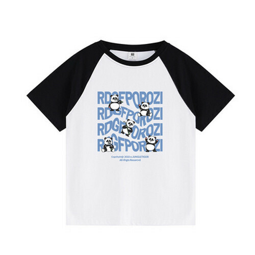 Hot selling raglan short-sleeved T-shirt [Black and White] [S-XL] (please contact customer service to confirm the delivery size after placing the order)