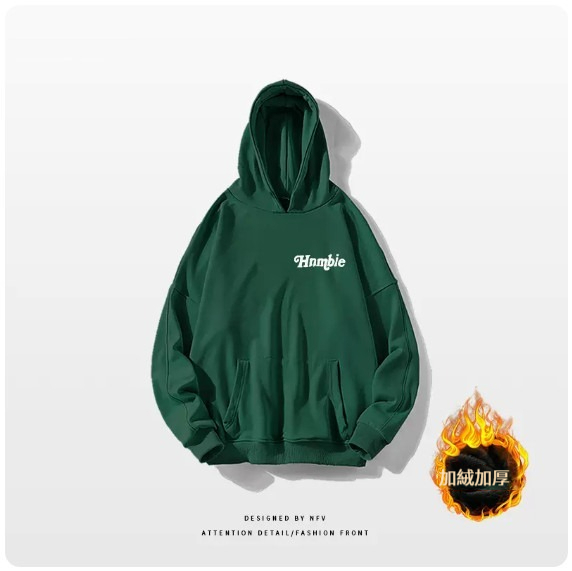 熱賣連帽衛衣【M-3XL】【綠色-加絨加厚】(下單後聯絡客服確認發貨尺碼) 