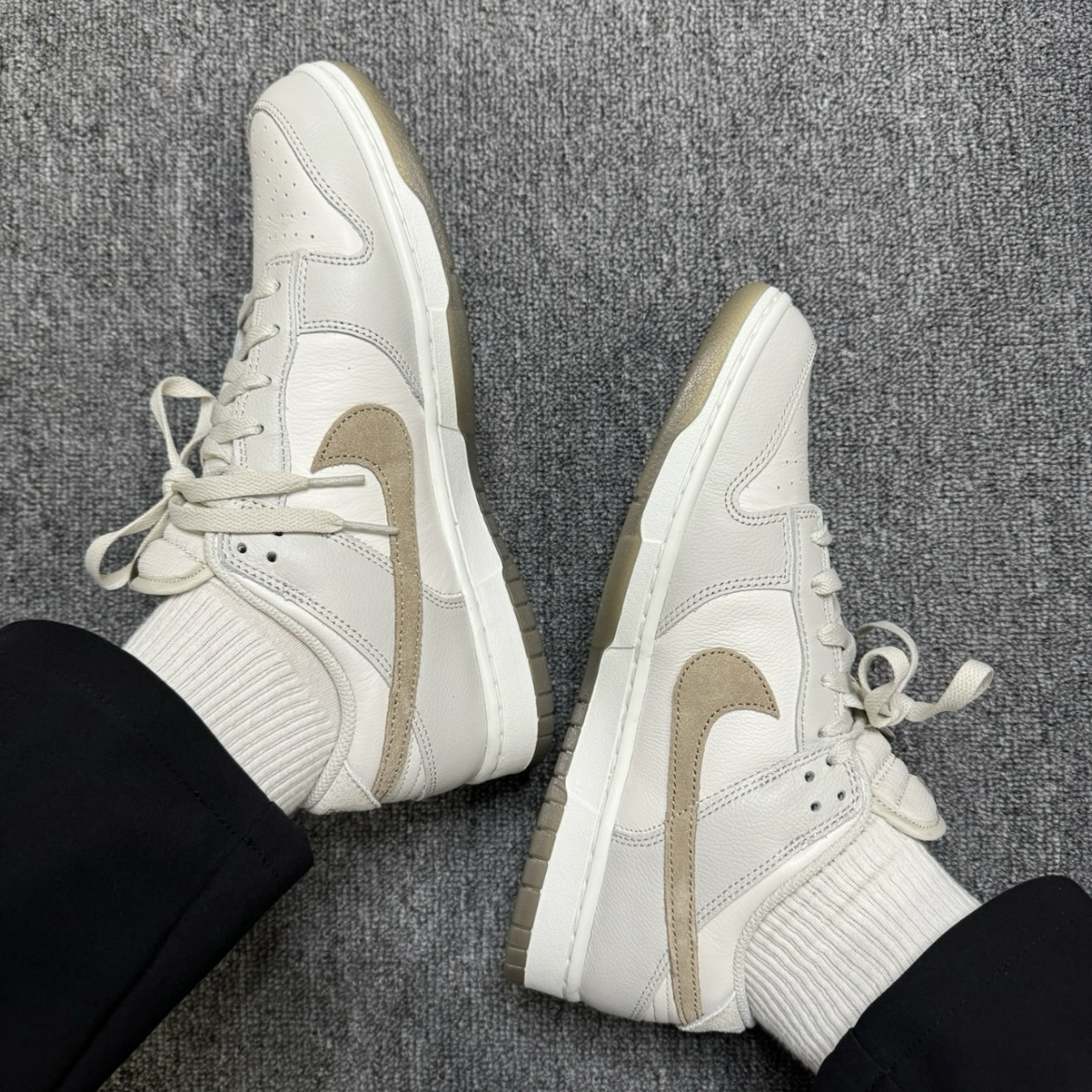 Nike Dunk Low Phantom Khaki 卡其奶咖 淺灰 米色 麂皮 低筒休閒鞋 男鞋