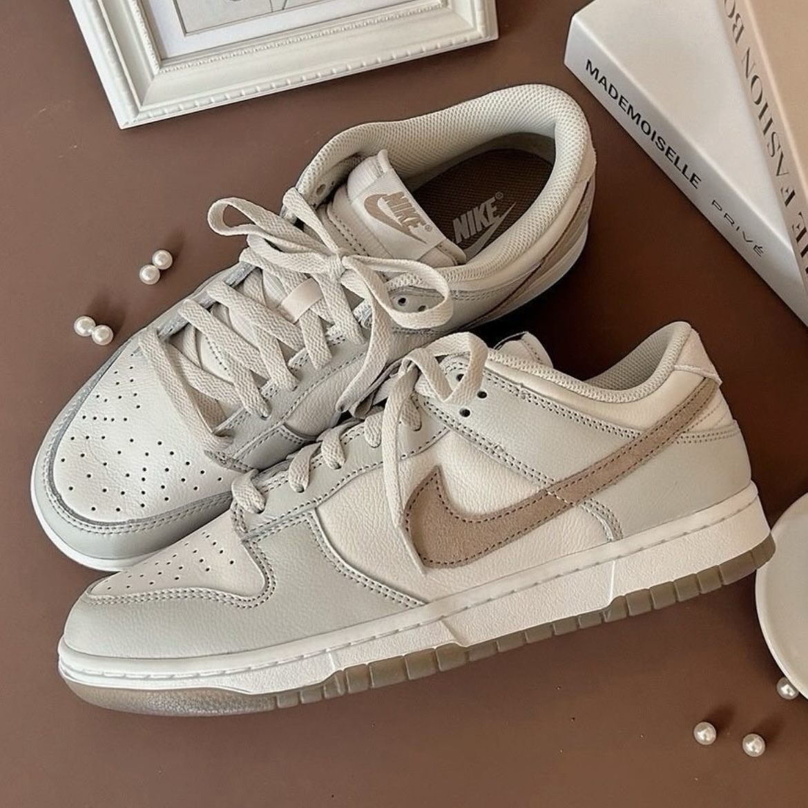 Nike Dunk Low Phantom Khaki 卡其奶咖 淺灰 米色 麂皮 低筒休閒鞋 男鞋