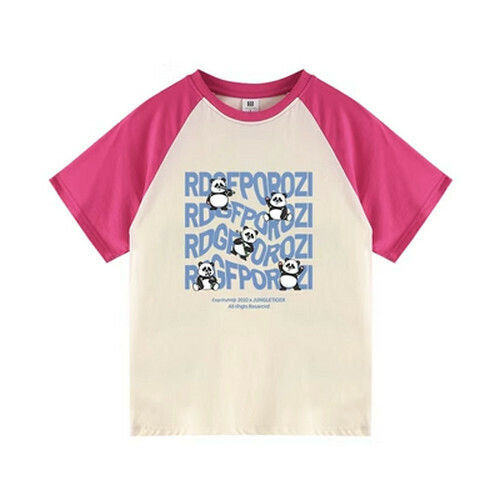 Hot selling raglan short-sleeved T-shirt [Rose Red Apricot] [S-XL] (please contact customer service to confirm the delivery size after placing the order)
