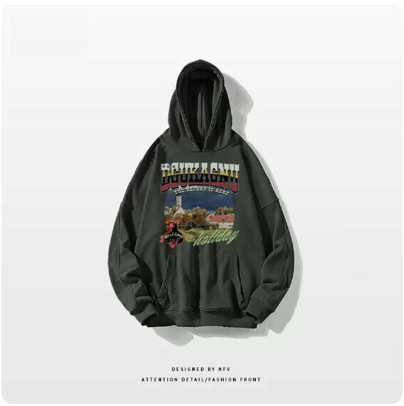 新款連帽衛衣【M-3XL】【深灰色-薄款】(下單後聯絡客服確認發貨尺碼) 