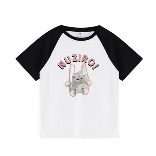 Hot selling raglan short-sleeved T-shirt [Black and White] [S-XL] (please contact customer service to confirm the delivery size after placing the order)