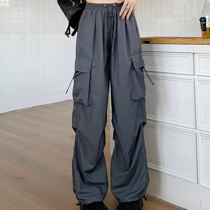 Hot selling wide-leg casual pants (S-XL sizes) (grey) (contact customer service after placing the order to confirm the delivery size)