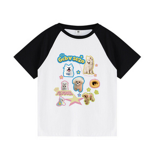 Hot selling patchwork short-sleeved T-shirt [Black and White] [S-XL] (please contact customer service to confirm the delivery size after placing the order)
