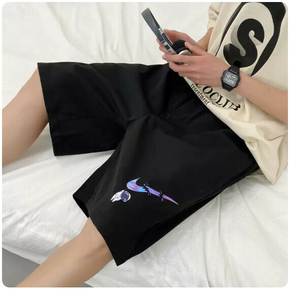 新款速乾沙灘短褲男夏季（黑色【M_5XL碼】（下單後聯繫客服確認發貨尺碼）
