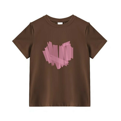 Hot selling short-sleeved T-shirt [American brown] [S-L size] (please contact customer service to confirm the delivery size after placing the order)