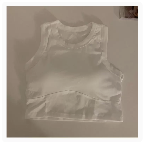 Round Neck Solid Tank Top (White) (One Size)