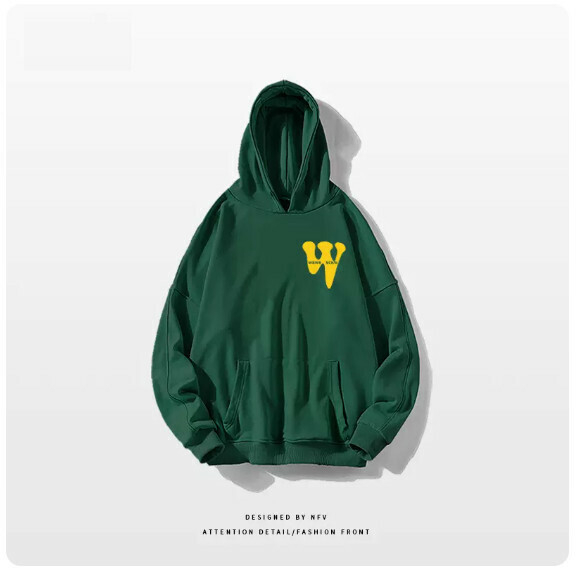 新款連帽衛衣【M-3XL】【墨綠色-薄款】(下單後聯絡客服確認發貨尺碼) 