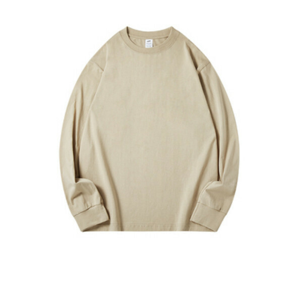 Loose crew neck long sleeve T (camel green) [S-2XL size] [Contact customer service to confirm the shipping size after placing an order]