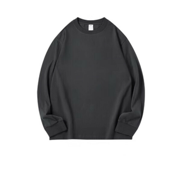 Loose crew neck long sleeve T (gray) [S-2XL size] [Contact customer service to confirm the shipping size after placing an order]