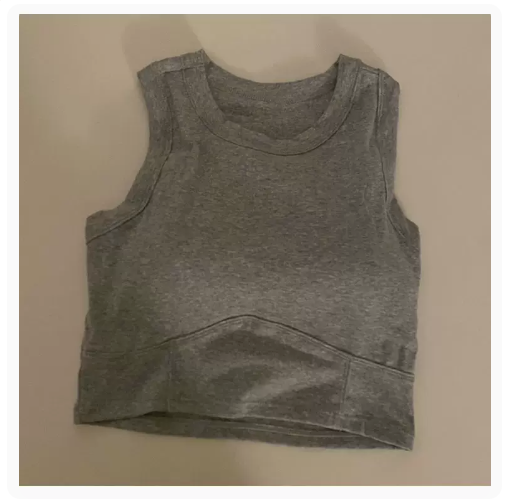 Round Neck Solid Color Vest (Light Grey) (One Size) 