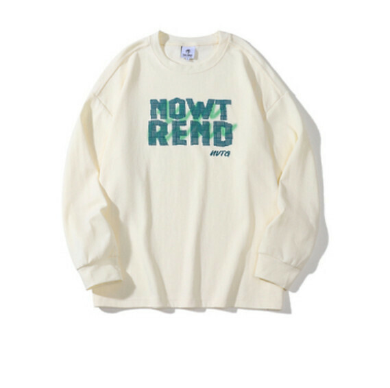 Simple letter print long sleeve T (apricot) [S-2XL size] [Contact customer service to confirm the shipping size after placing an order]