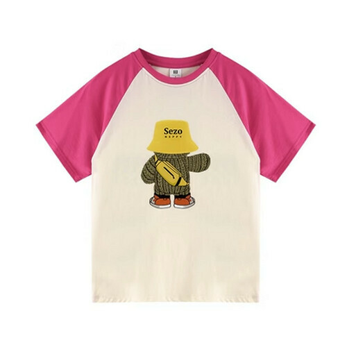 Hot selling loose short-sleeved T-shirt [Rose Red Apricot] [S-XL] (please contact customer service to confirm the delivery size after placing the order)