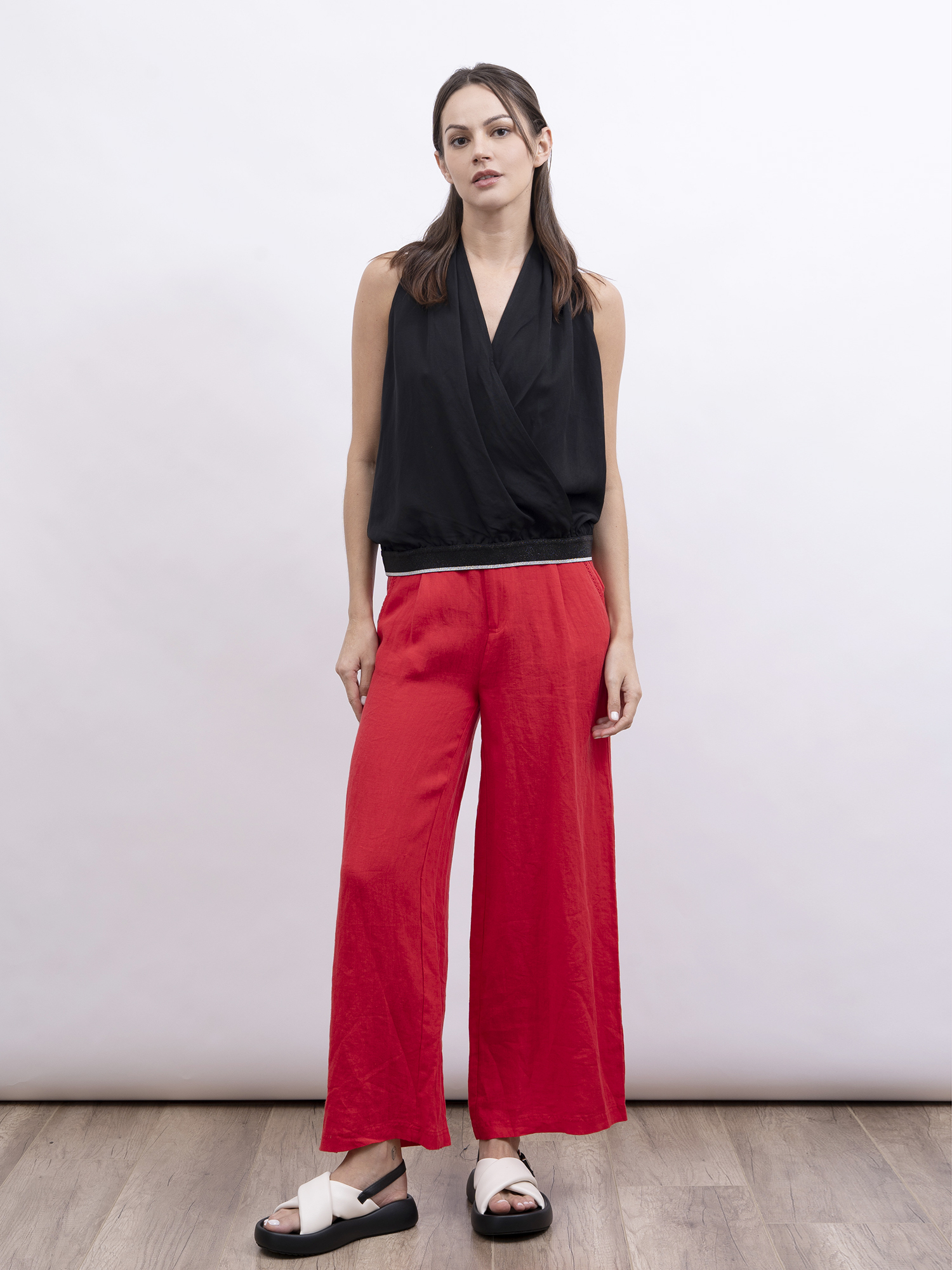 mi-tu 掛頸V領背心上衣