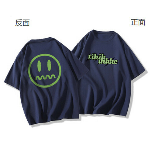 Hot selling loose short-sleeved T-shirt [Navy Blue] [XS-2XL size] (please contact customer service to confirm the delivery size after placing the order)