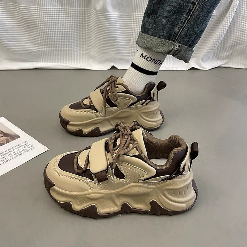 熱賣厚底老爹鞋(卡其色 35碼-40碼)（下單後請聯絡客服確認發貨尺碼）