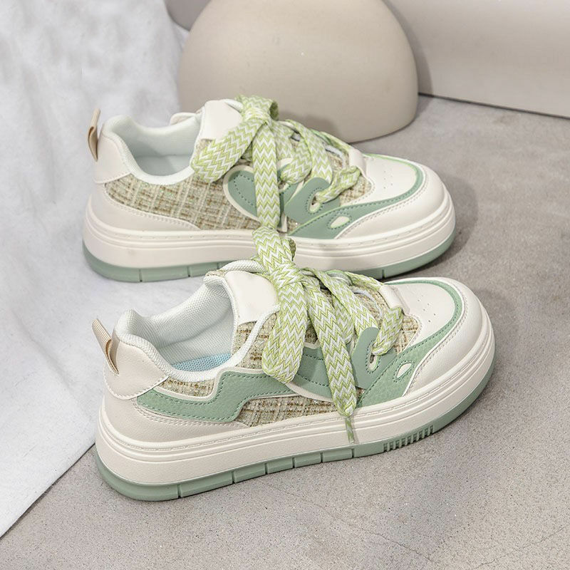 Hot selling small fragrant style casual shoes (green size 35-40) (please contact customer service to confirm the delivery size after placing the order)