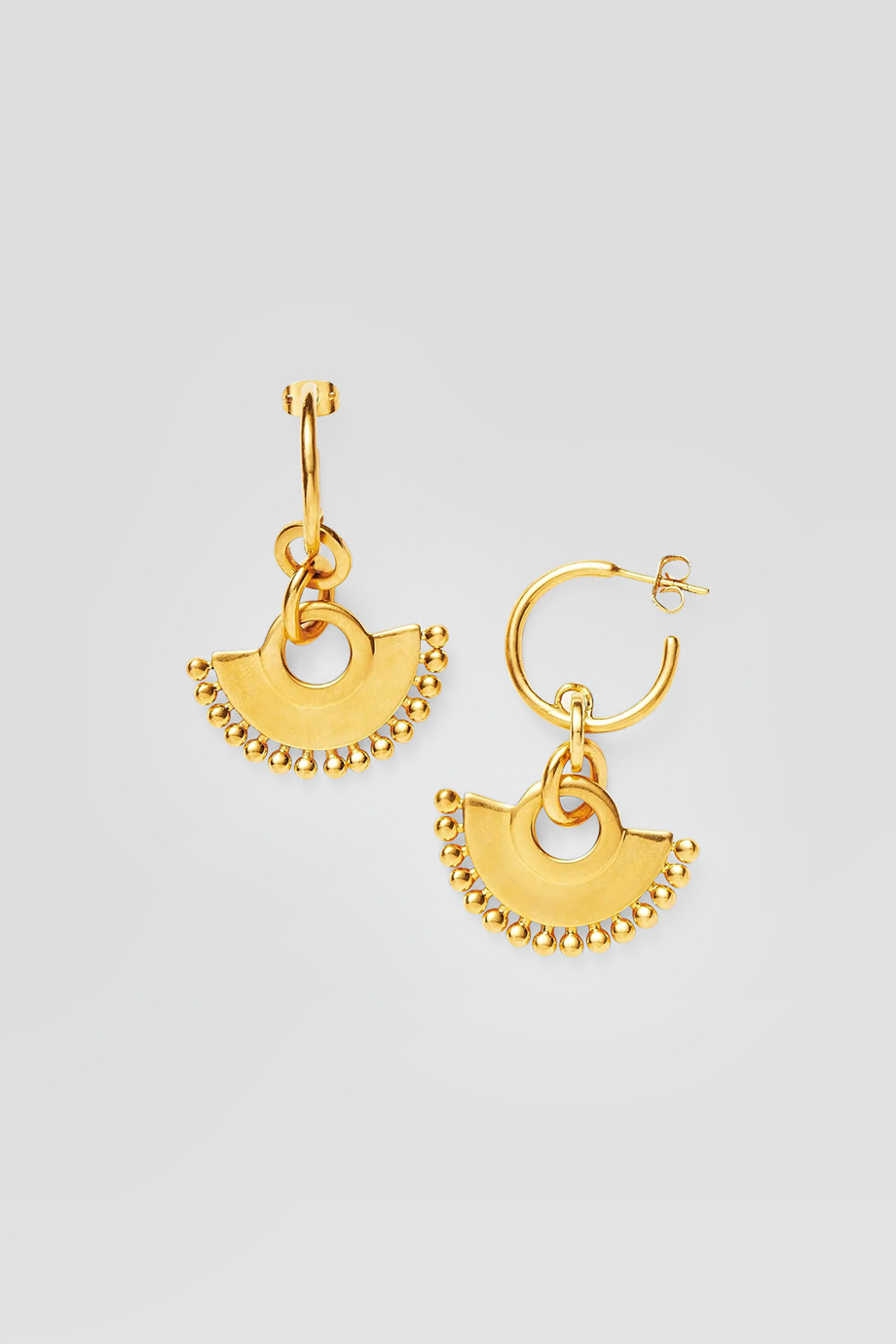 MISSOMA｜ZENYU 扇形珠邊掛環耳環