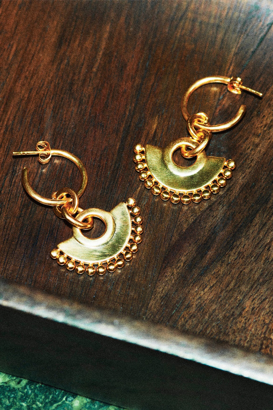 MISSOMA｜ZENYU 扇形珠邊掛環耳環