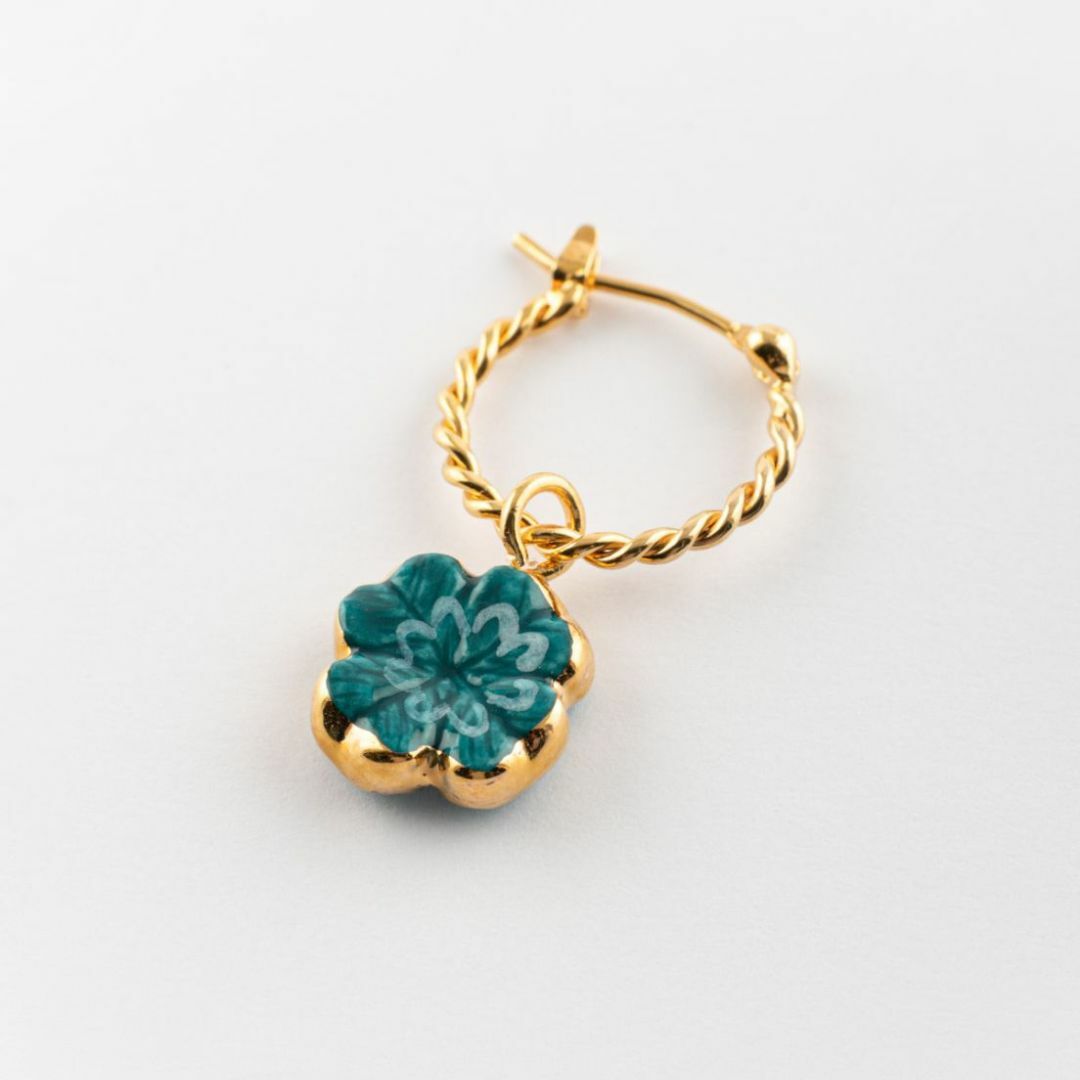 三葉草好幸運迷你圈型耳環-單只