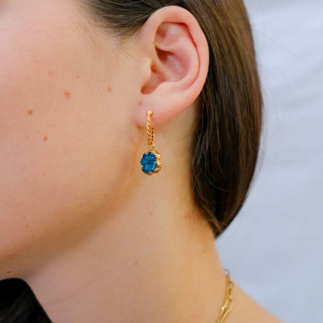 三葉草好幸運迷你圈型耳環-單只