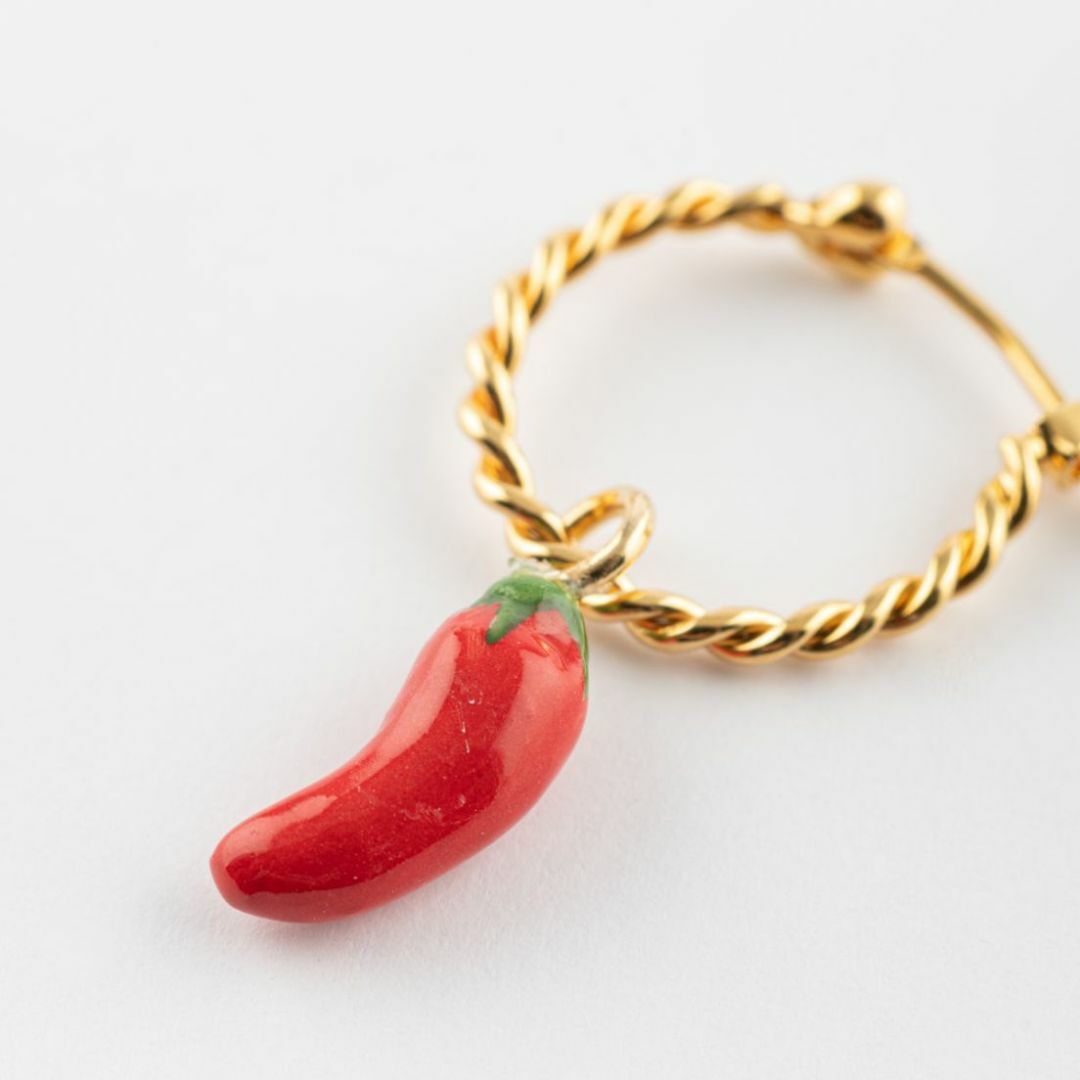 小辣椒好幸運迷你圈型耳環-單只