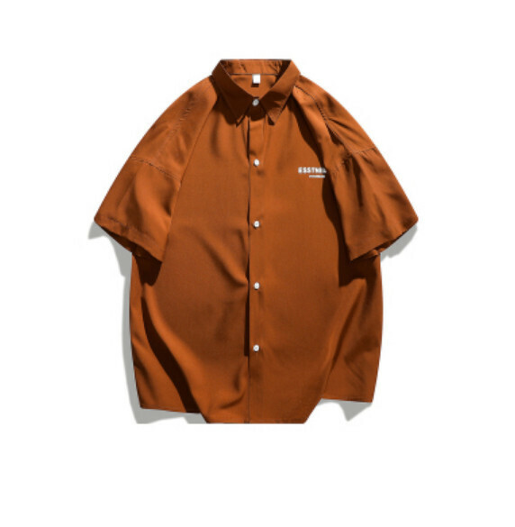 爆款夏季短袖襯衫(深卡其色)【M-3XL碼】【下單後聯絡客服確認發貨尺碼】