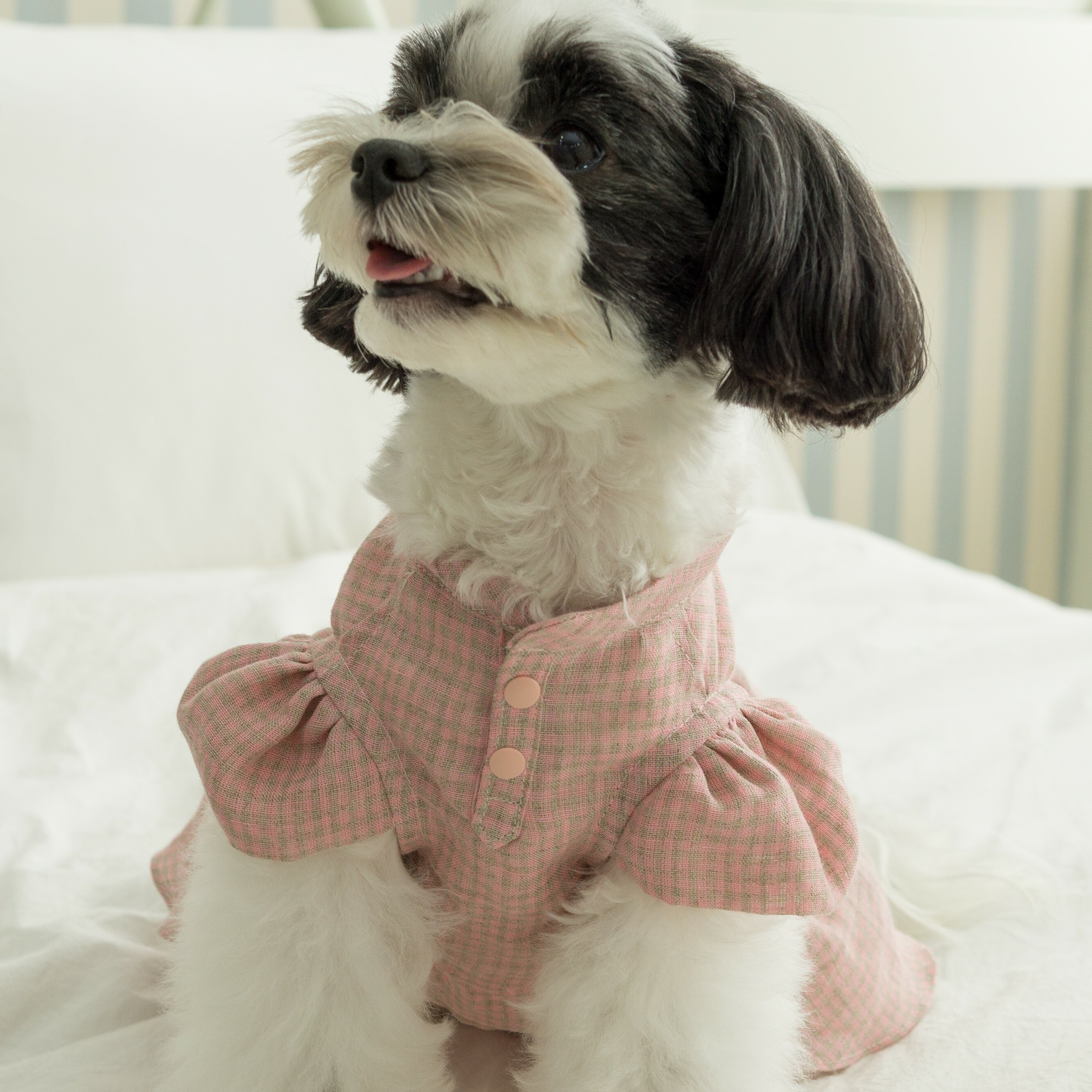 OWWW STUDIO 粉紅有機亞麻洋裝