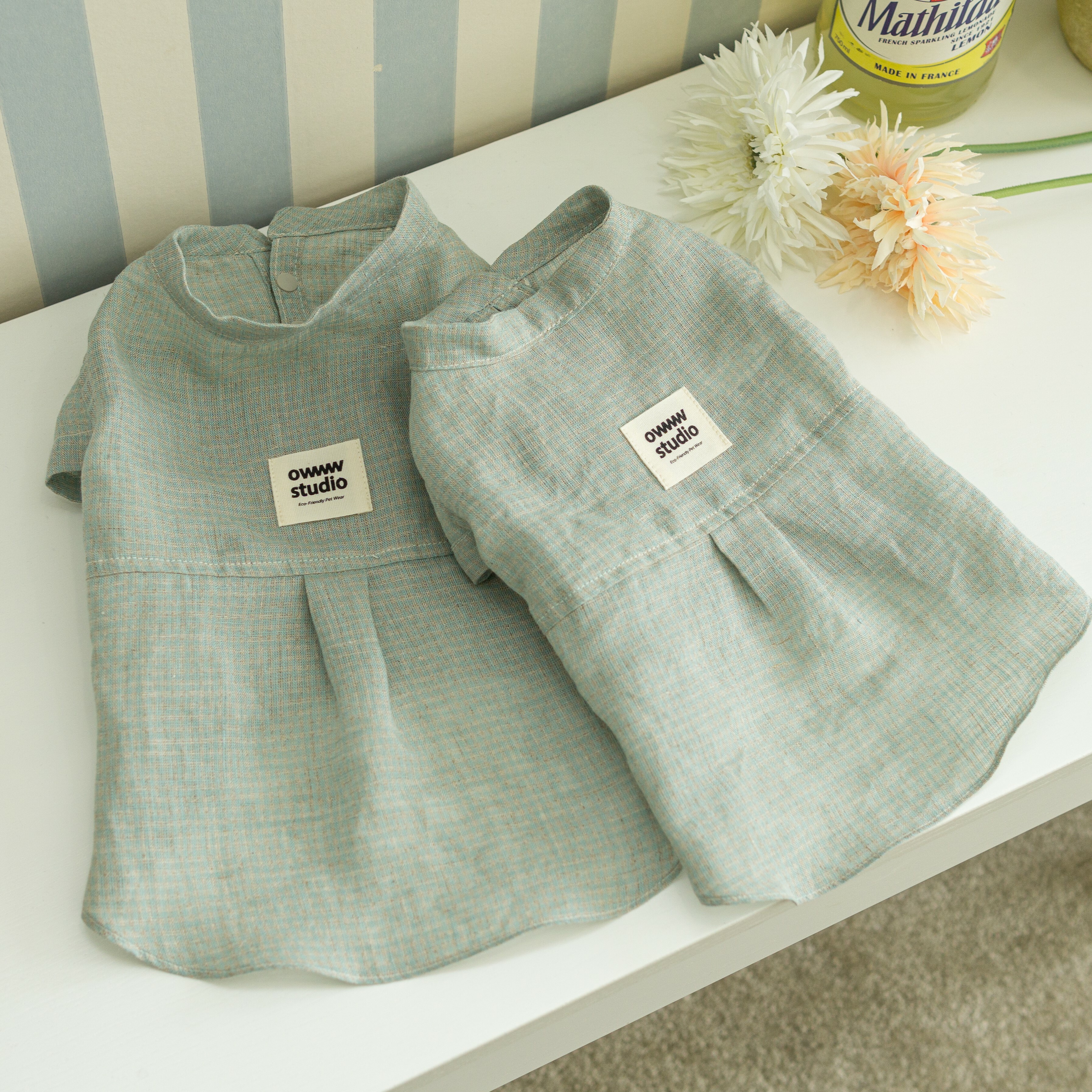 OWWW STUDIO 薄荷有機亞麻上衣