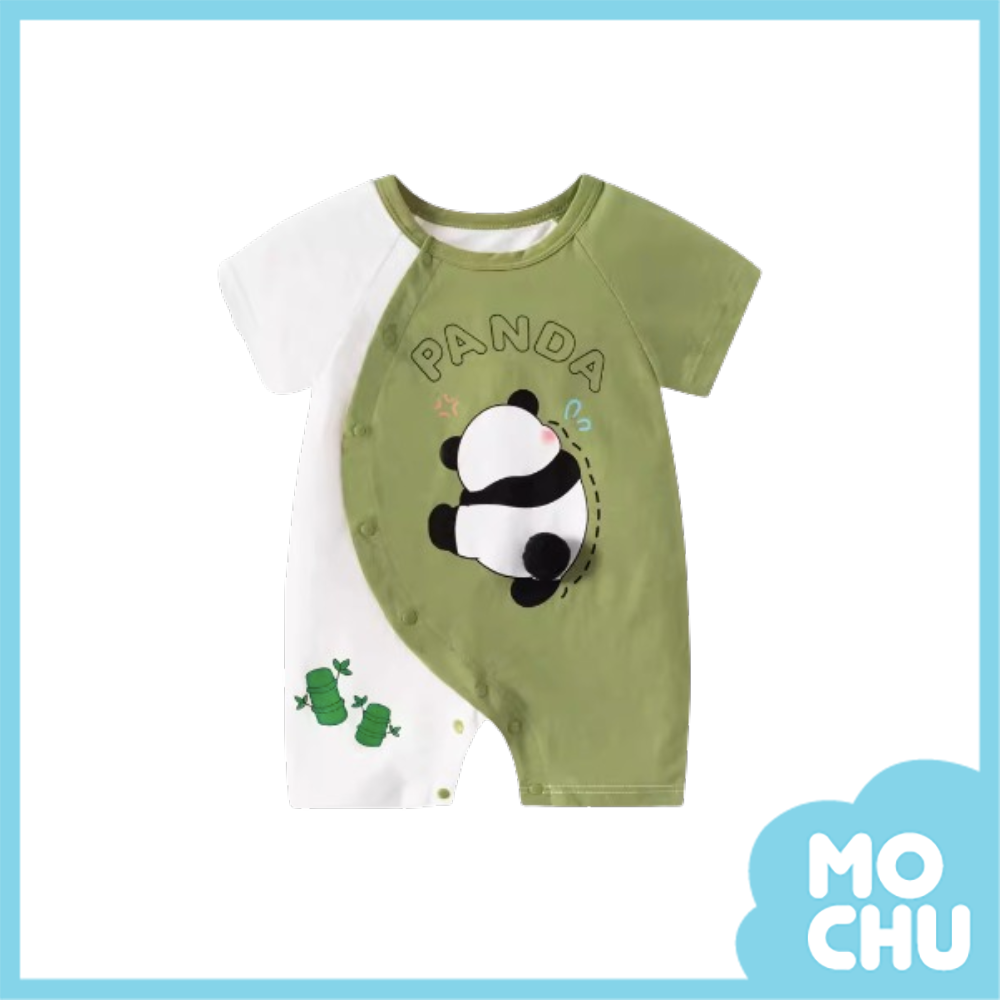 圓尾巴熊貓短袖連身衣