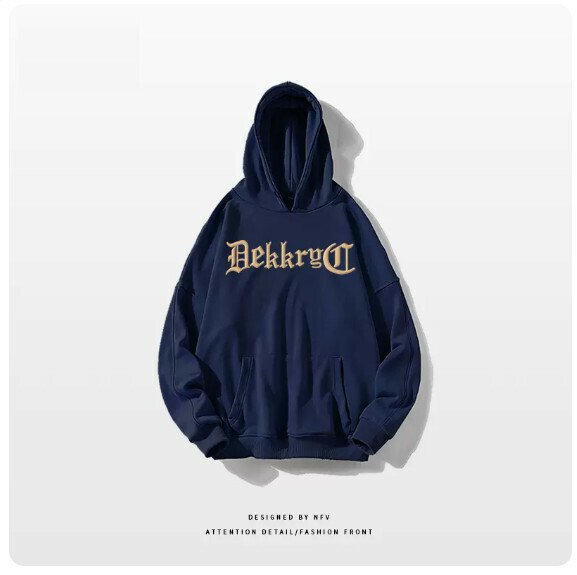 熱賣連帽衛衣【M-3XL】【藏青色-春秋薄款】(下單後聯絡客服確認發貨尺碼) 