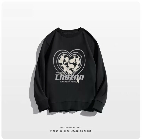新款圓領衛衣【M-3XL】【黑色-薄款】(下單後聯絡客服確認發貨尺碼) 
