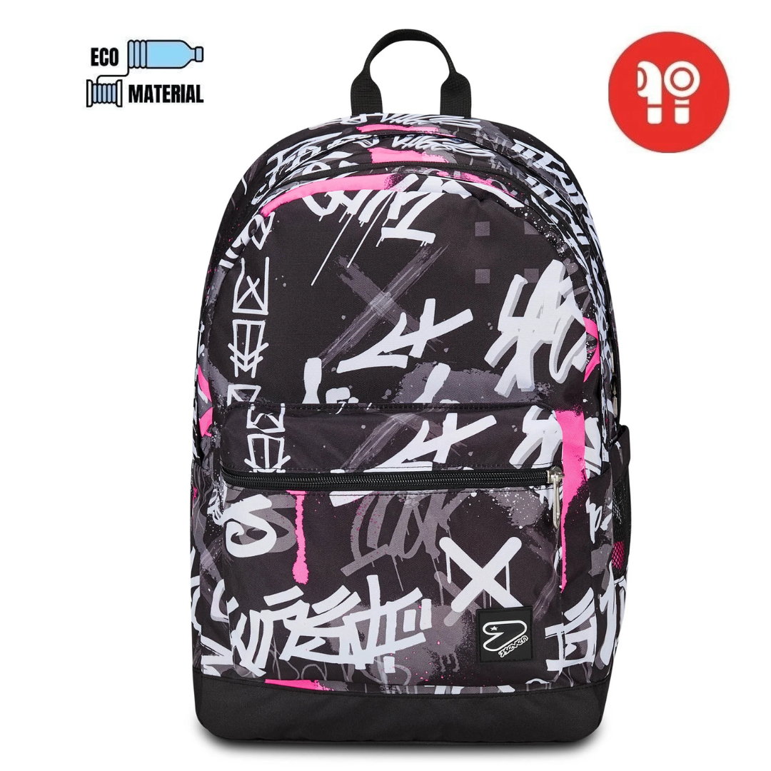 Seven® The Double Pro XXL 超輕巧三合一雙面護脊書包 (可拆除) - 382 FLUO FUXIA