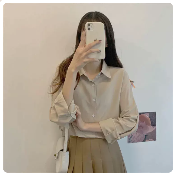 Long-sleeved loose top (apricot size: S-3XL) (please contact customer service to confirm the shipping size after placing an order)