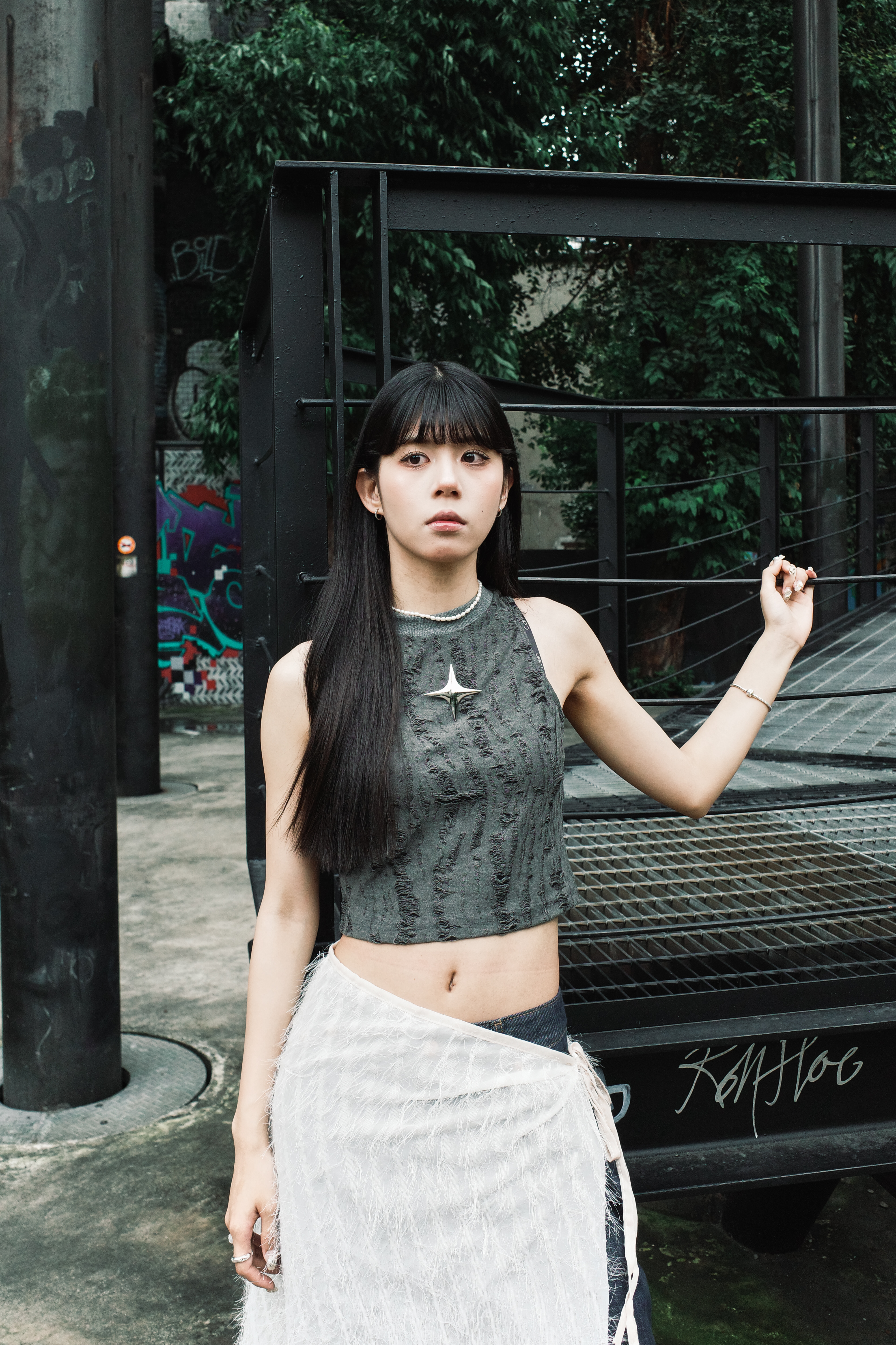 『Always_Good』復古 破洞 短版 背心