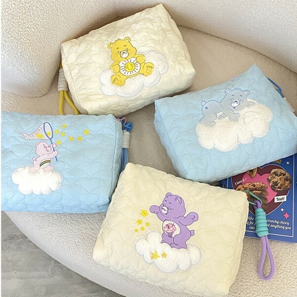 《4184》Carebears愛心熊立體雲朵化妝包