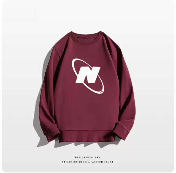 爆款圓領衛衣【M-3XL】【酒紅色-薄款】(下單後聯絡客服確認發貨尺碼) 
