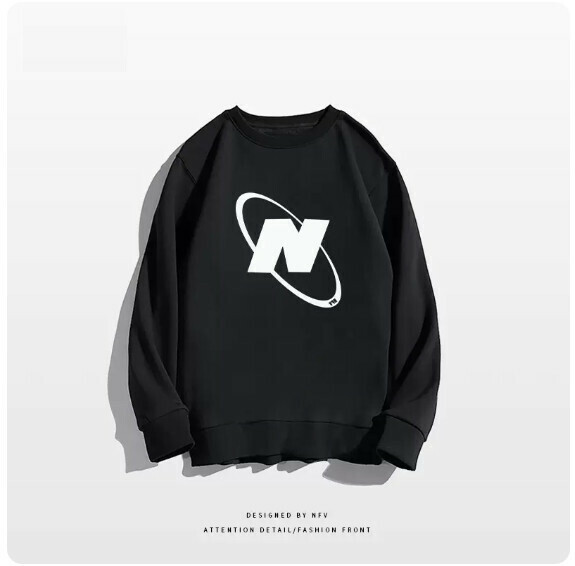 爆款圓領衛衣【M-3XL】【黑色-薄款】(下單後聯絡客服確認發貨尺碼) 