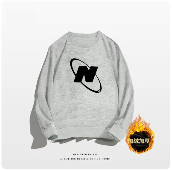 Crewneck sweatshirt [M-3XL] [Light gray - fleece thickened] (contact customer service to confirm the shipping size after placing an order) 