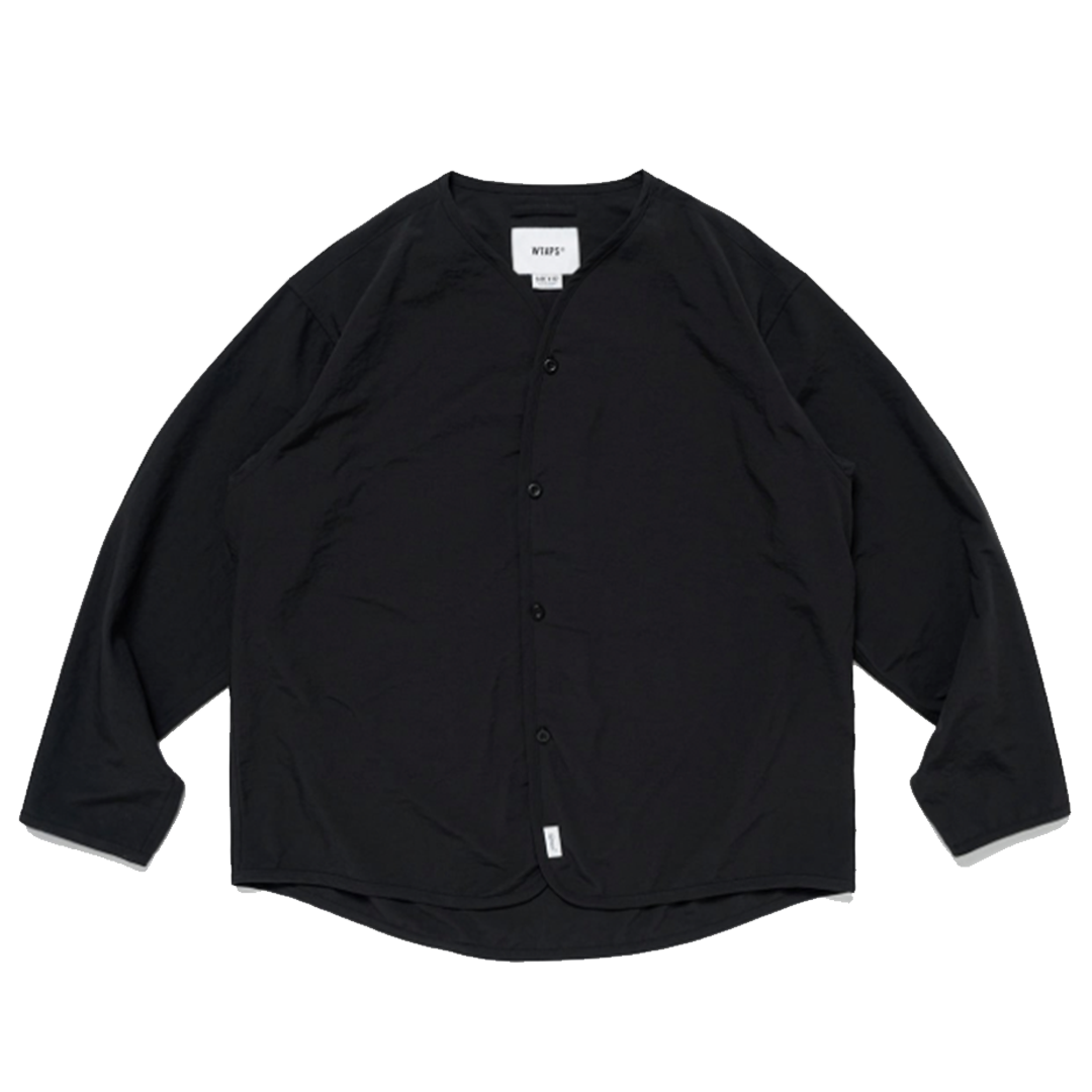 WTAPS SCOUT 02 / LS / POLY. BROADCLOTH. SPEC 無領襯衫黑色