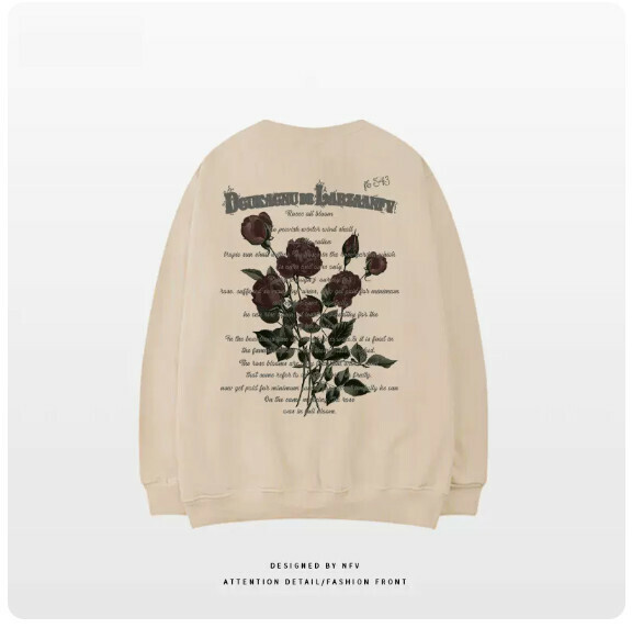 Crew neck sweatshirt [M-3XL] [Khaki-thin] (contact customer service to confirm the shipping size after placing an order) 