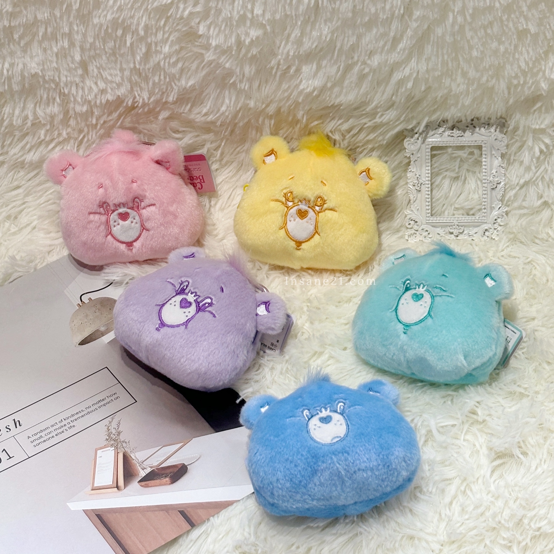 CARE BEARS 彩虹熊 零錢小包/日本 代購