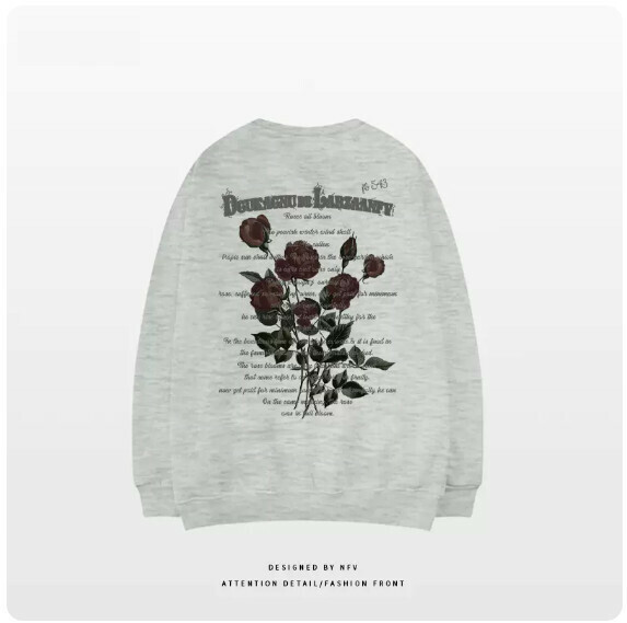 Crewneck sweatshirt [M-3XL] [light gray - thin] (contact customer service to confirm the shipping size after placing an order) 