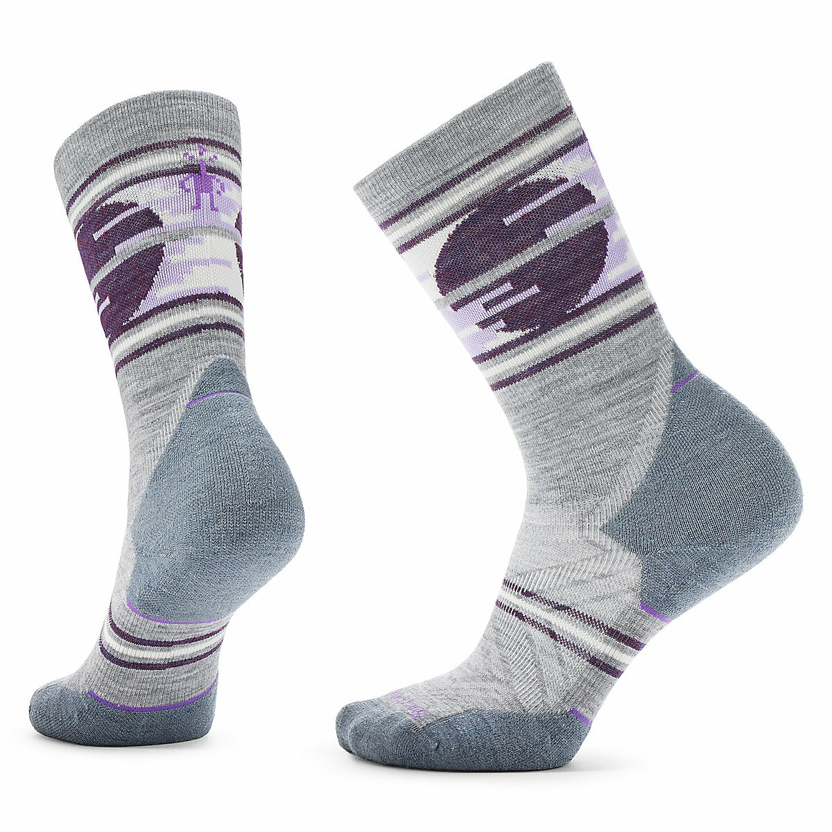 Smartwool 女 機能越野跑局部輕量減震中長襪-落日時分 Women's Trail Run Targeted Cushion Sunset Trail Crew Socks 淺灰 SW002275039 [HappyOutdoor]